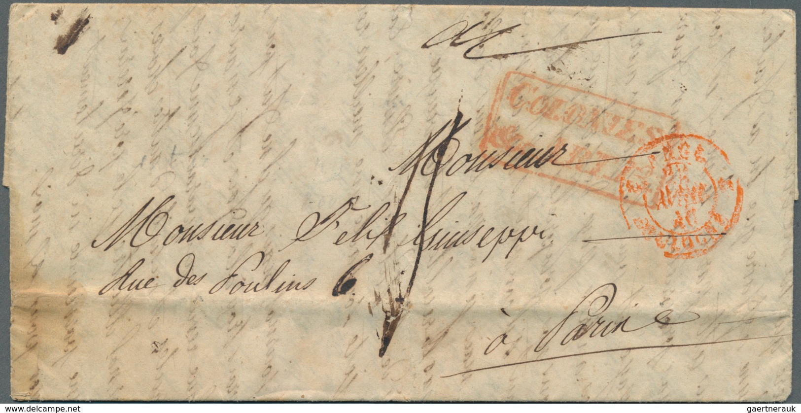 12536 Trinidad Und Tobago: 1846, Folded Letter With Full Content From TRINIDAD Sent With Red Transit Mark - Trinité & Tobago (1962-...)