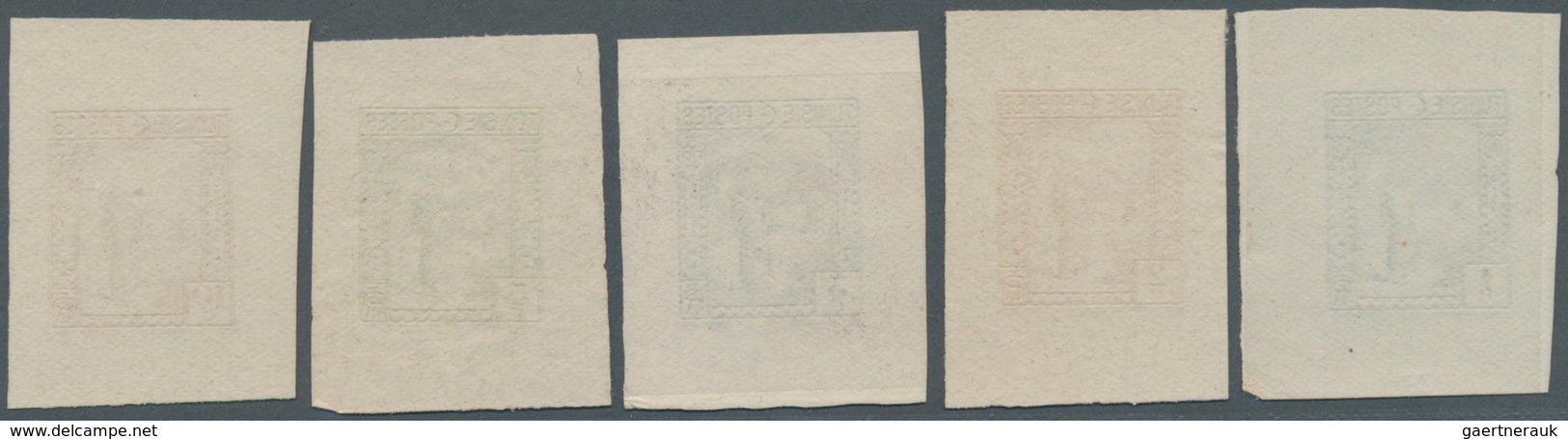 12571 Tunesien: 1931, Definitives "Views Of Morocco", 1c. To 10c. "Local Woman With Water Bin", Five Singl - Tunesien (1956-...)