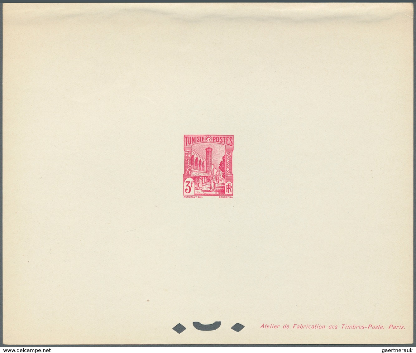 12583 Tunesien: 1940/1948, Definitives "Views Of Tunisia", Design "Halfaouine Mosque", Group Of 17 Epreuve - Tunesien (1956-...)