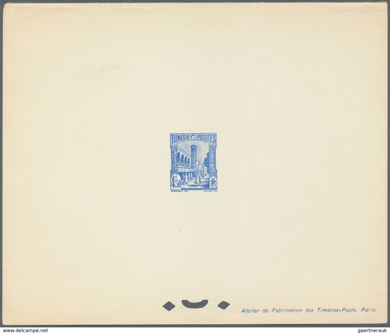 12583 Tunesien: 1940/1948, Definitives "Views of Tunisia", design "Halfaouine Mosque", group of 17 epreuve