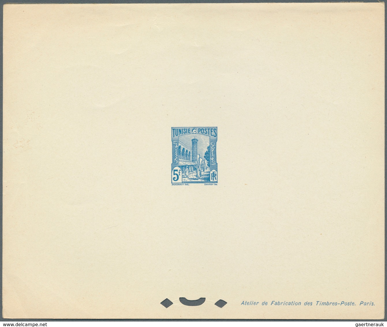 12583 Tunesien: 1940/1948, Definitives "Views of Tunisia", design "Halfaouine Mosque", group of 17 epreuve