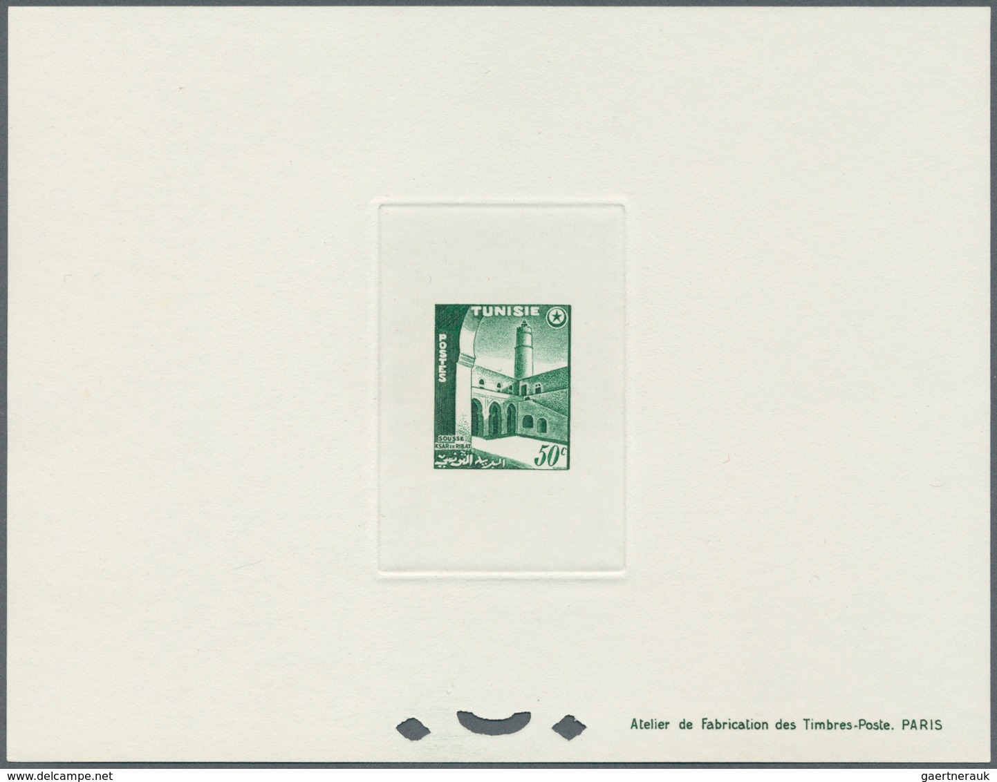 12589 Tunesien: 1956, Definitves "Tourism" (Views o Tunisia), 50c. to 75fr., set of 17 epreuve de luxe and