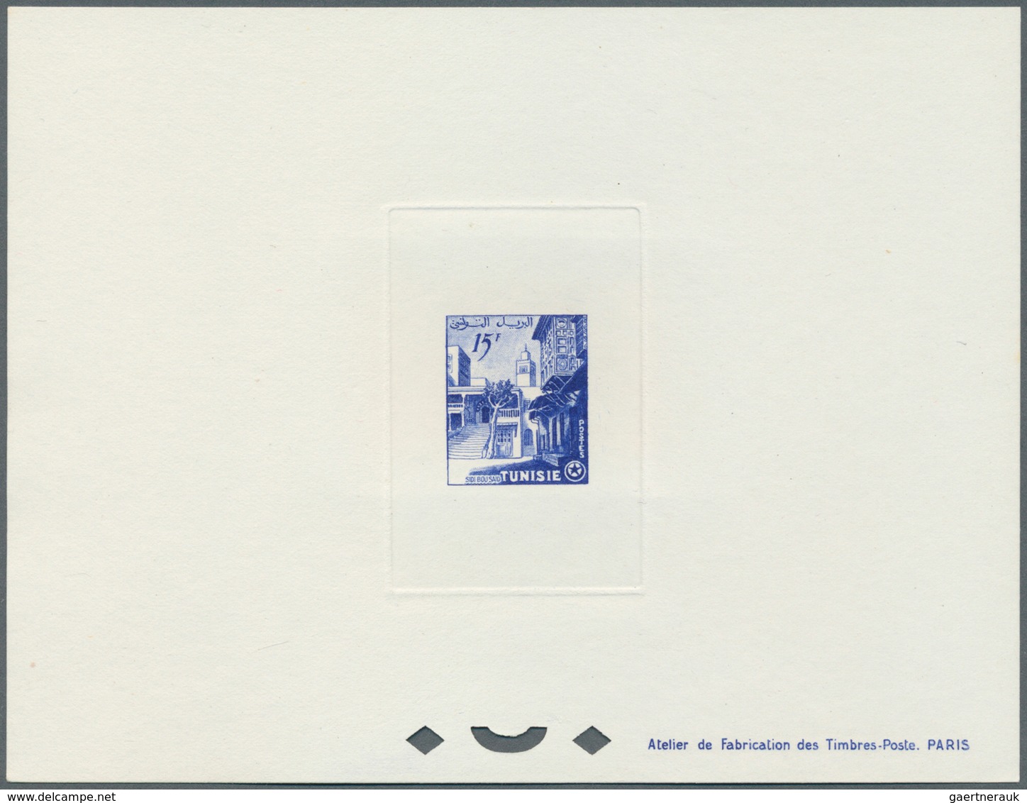 12589 Tunesien: 1956, Definitves "Tourism" (Views o Tunisia), 50c. to 75fr., set of 17 epreuve de luxe and