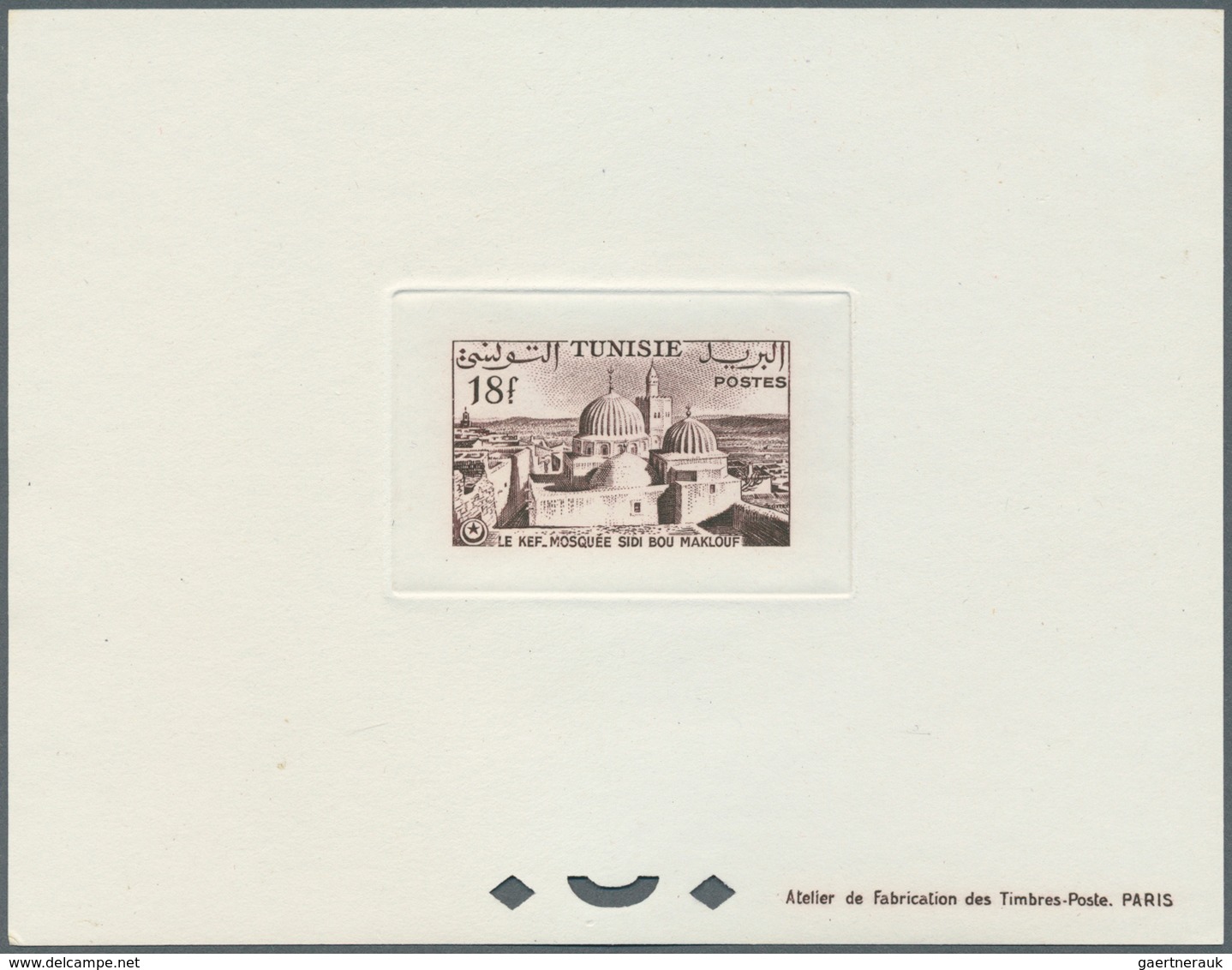 12589 Tunesien: 1956, Definitves "Tourism" (Views o Tunisia), 50c. to 75fr., set of 17 epreuve de luxe and