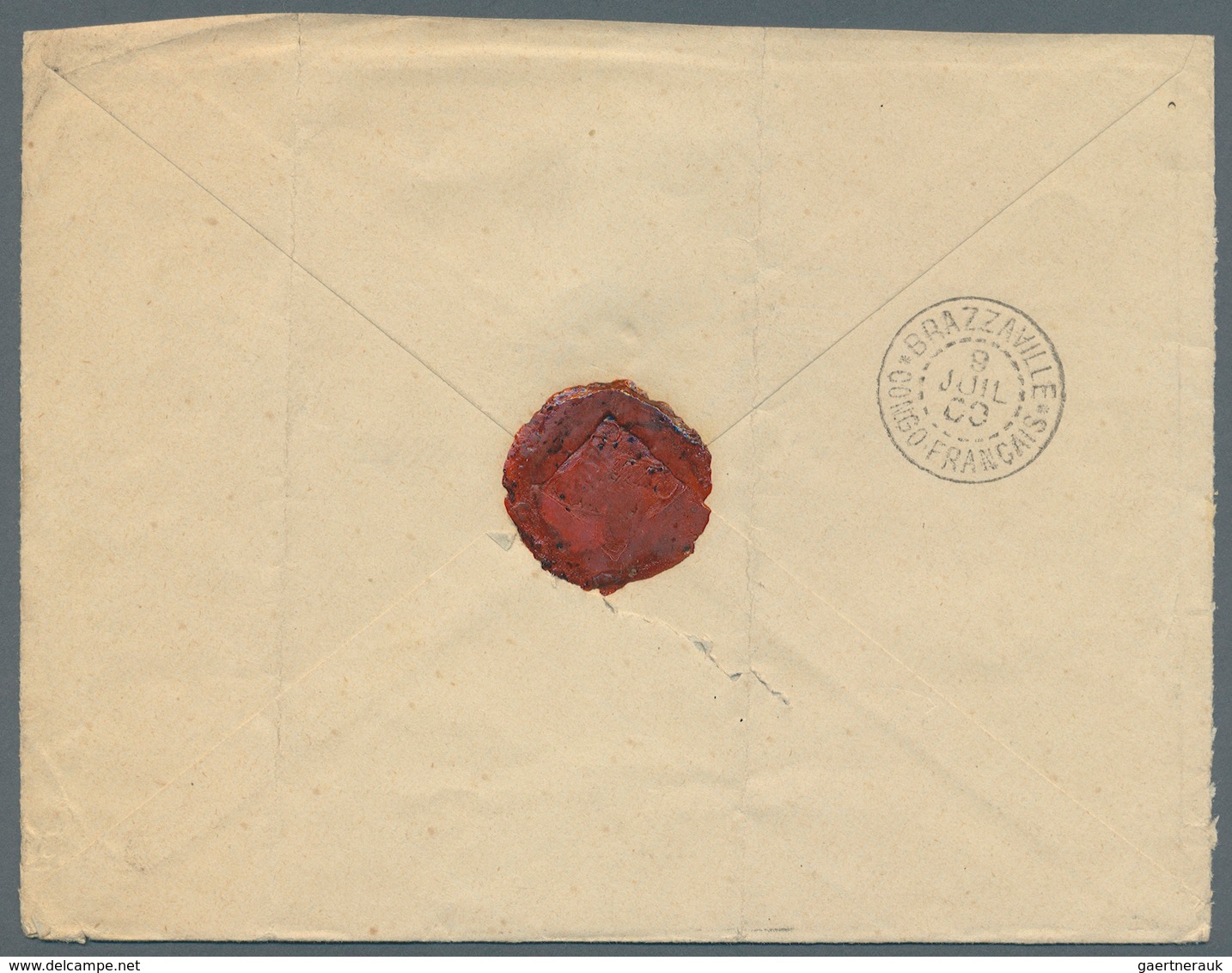 12598 Ubangi-Schari-Tschad: 1900. Stampless Envelope (two Verical Folds,faults) Endorsed 'Mission Saharien - Sonstige & Ohne Zuordnung