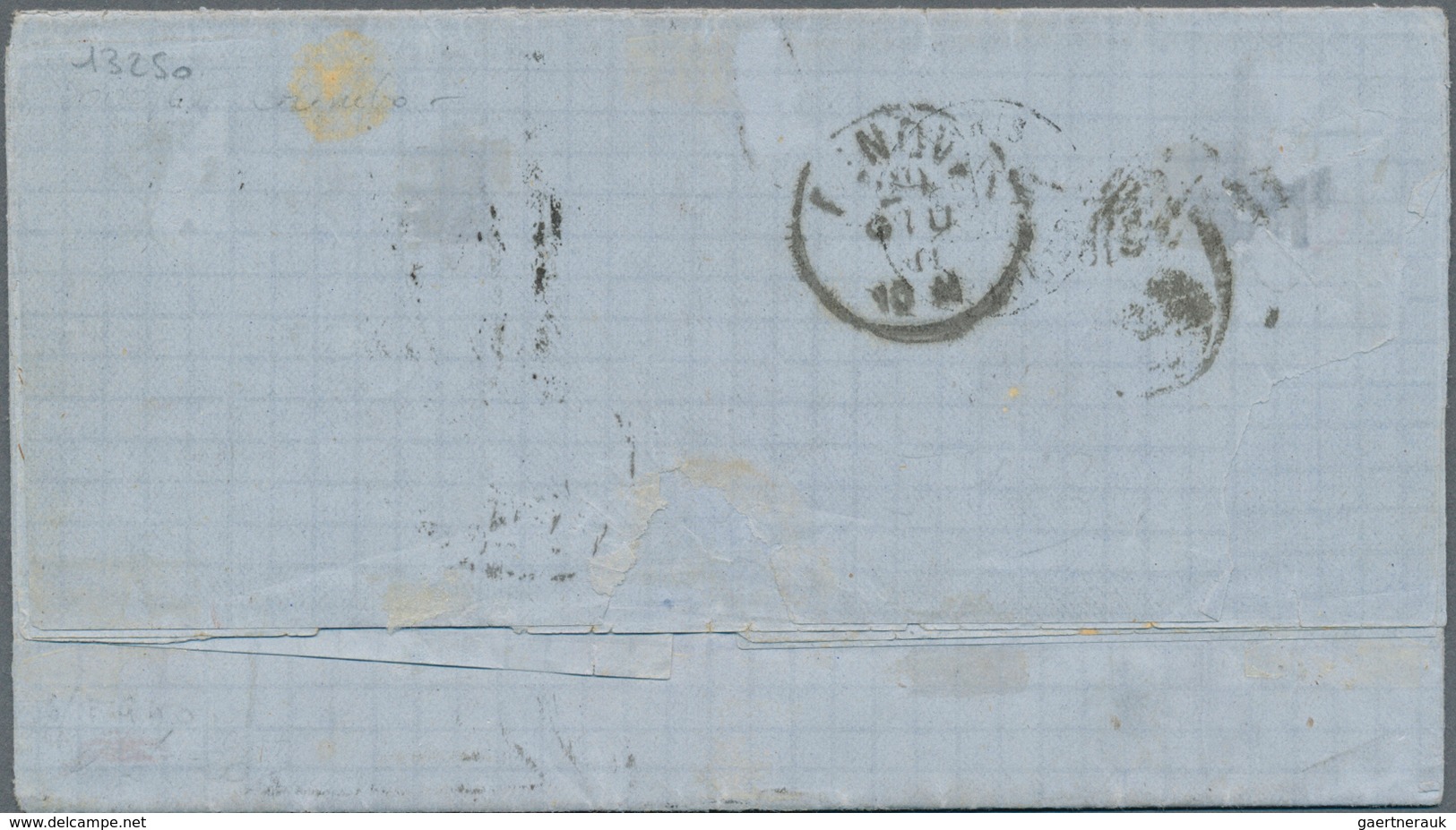 12605A Uruguay: 1870, Unpaid Lettersheet With Complete Message Dated "Montevideo 30 May 1870" To Genova/Ita - Uruguay