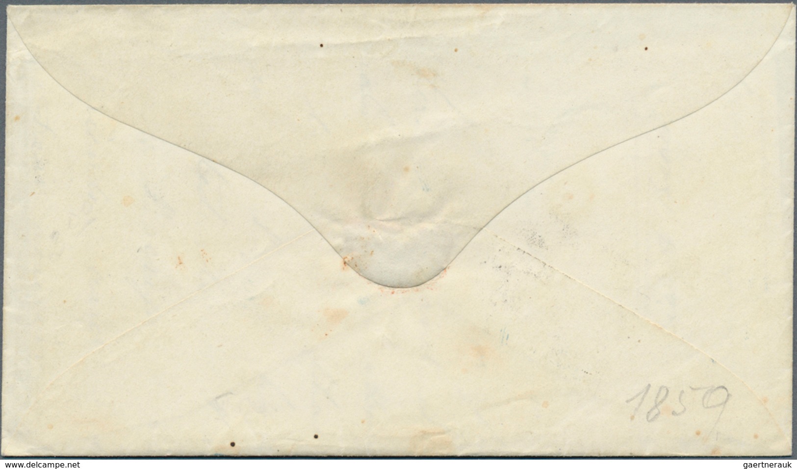 12639 Vereinigte Staaten Von Amerika: 1859. Cover "Valentine" (flower Pattern) From "Palmyra Aug 16 N.Y." - Altri & Non Classificati