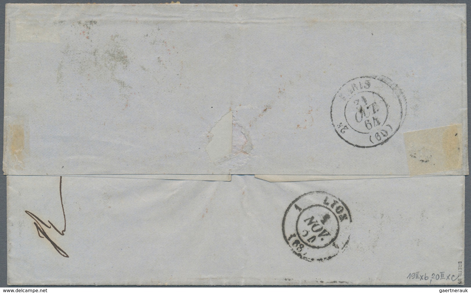 12646 Vereinigte Staaten Von Amerika: 1864, 5C. And 10C. On Beautiful Cover To France, Corc Cancel "star W - Sonstige & Ohne Zuordnung