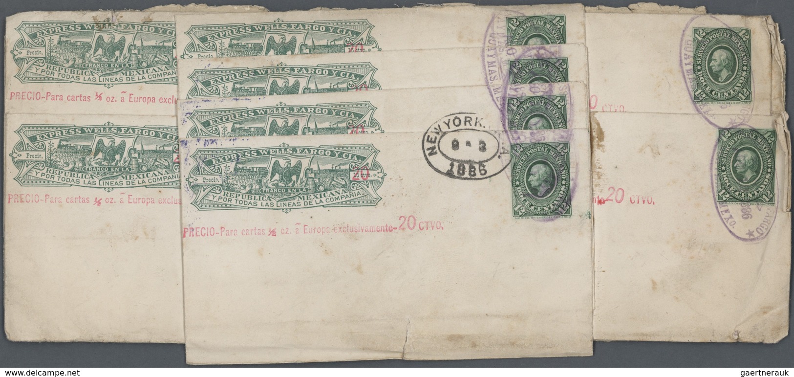 12652 Vereinigte Staaten Von Amerika: 1886, Large Heavy Envelope Bearing Twelve Garfield 5c. Brown On Fron - Sonstige & Ohne Zuordnung