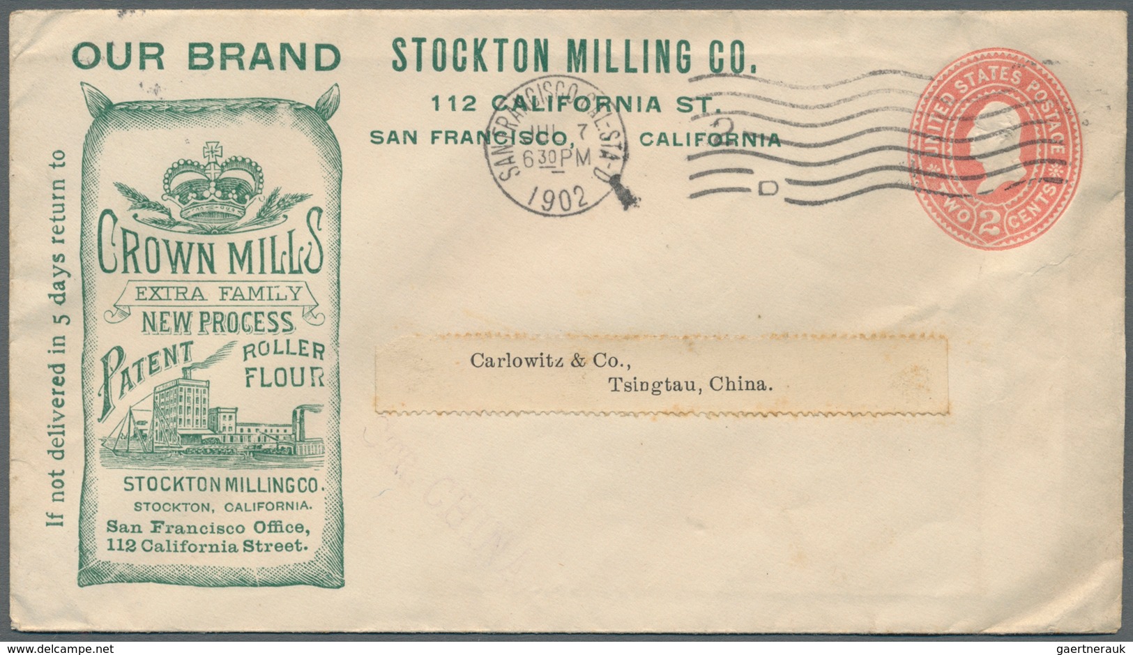 12689 Vereinigte Staaten Von Amerika - Ganzsachen: 1902, Stationery Envelope 2 C Orange-red With Green Com - Sonstige & Ohne Zuordnung