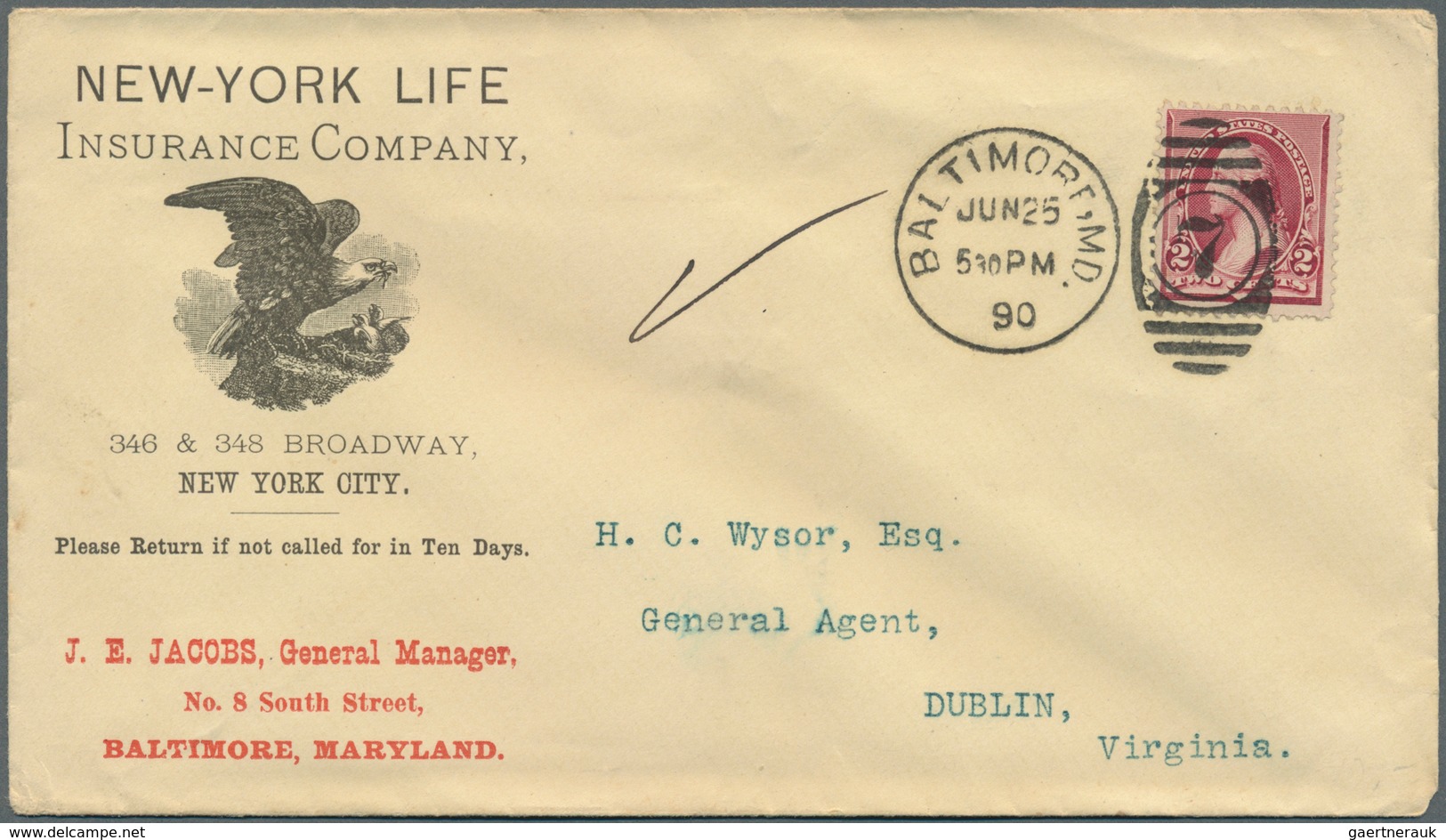 12696 Vereinigte Staaten Von Amerika - Besonderheiten: 1890/1904. Lot Of 7 Covers/postcard Bearing Some At - Sonstige & Ohne Zuordnung