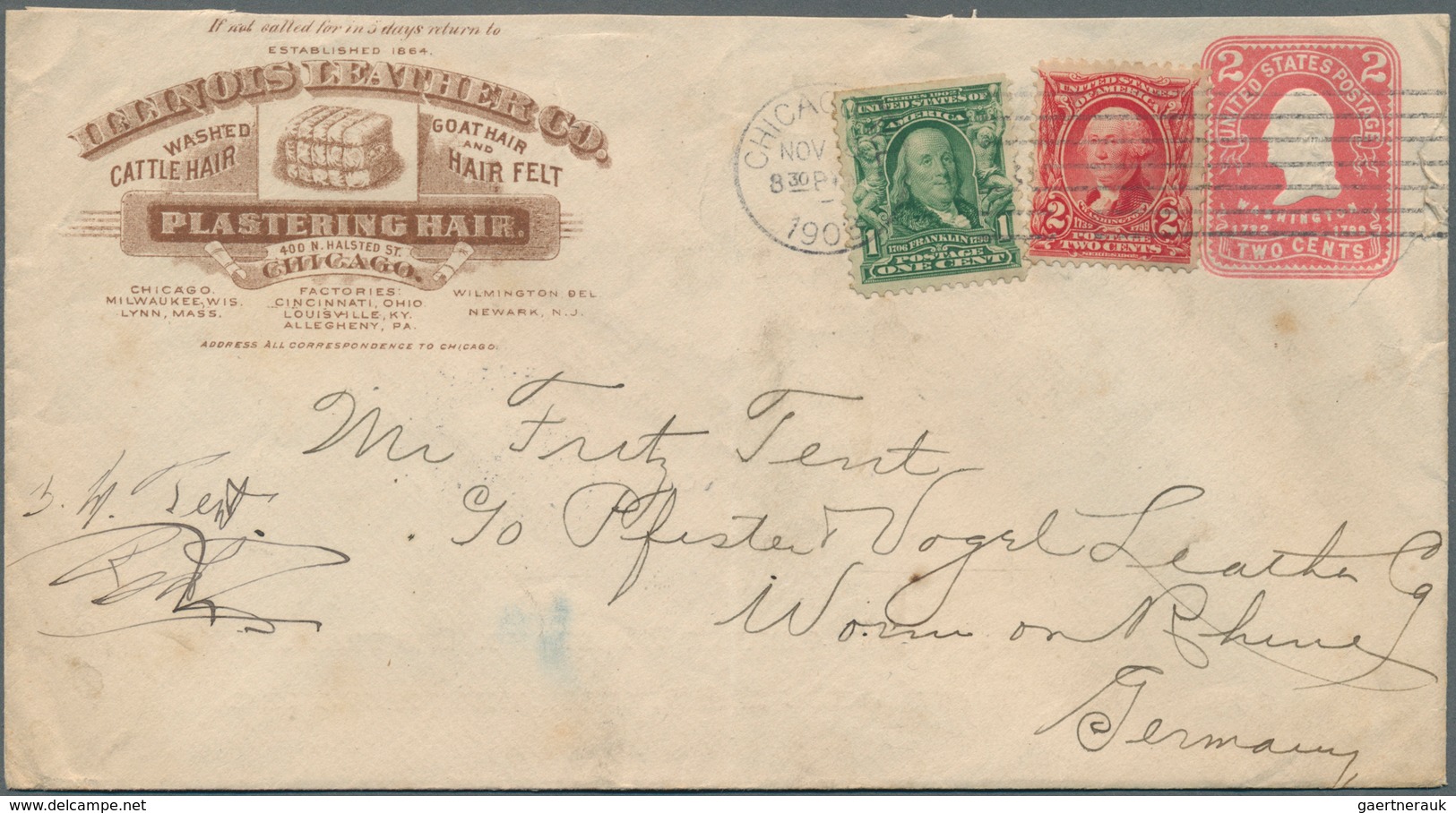 12696 Vereinigte Staaten Von Amerika - Besonderheiten: 1890/1904. Lot Of 7 Covers/postcard Bearing Some At - Autres & Non Classés