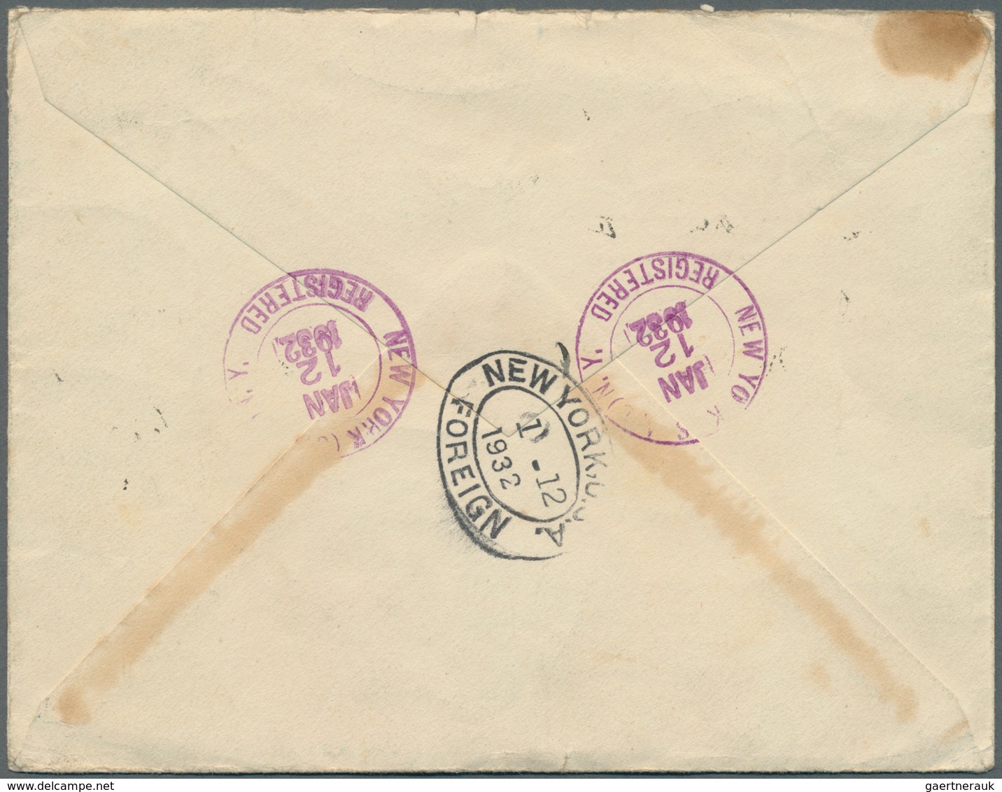 12698 Vereinigte Staaten Von Amerika - Besonderheiten: 1932, R-AR-Express Delivery Cover With Printed Pict - Autres & Non Classés