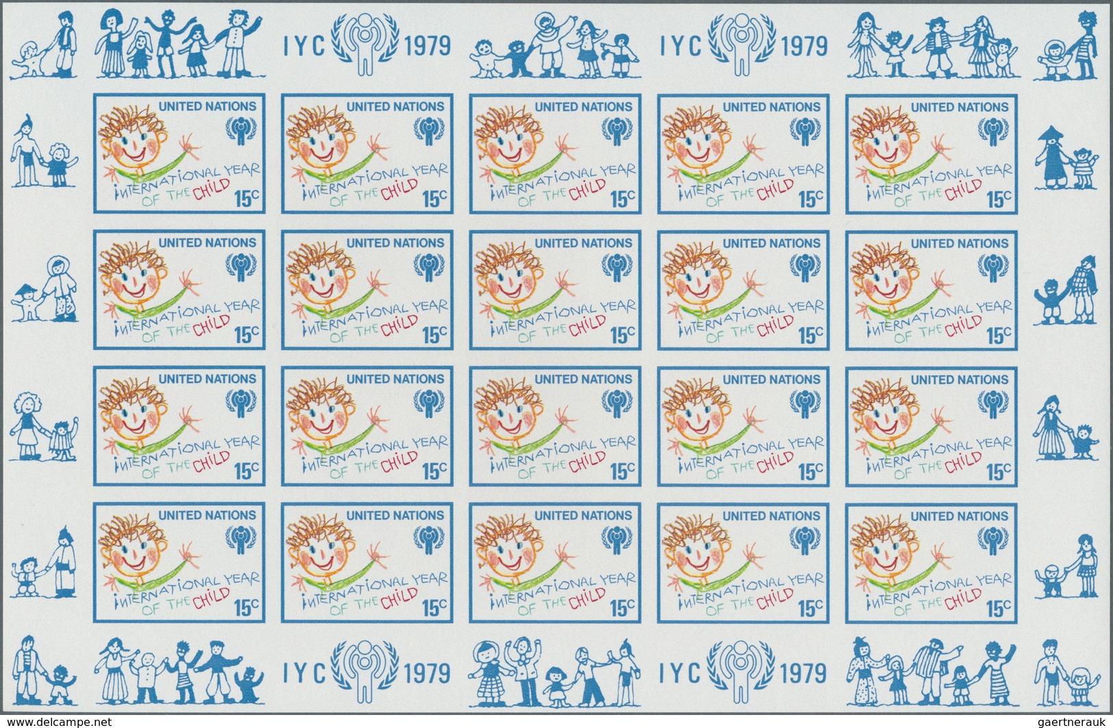 12702 Vereinte Nationen - New York: 1979, International Year Of The Child Set Of Two Values In Complete IM - Sonstige & Ohne Zuordnung