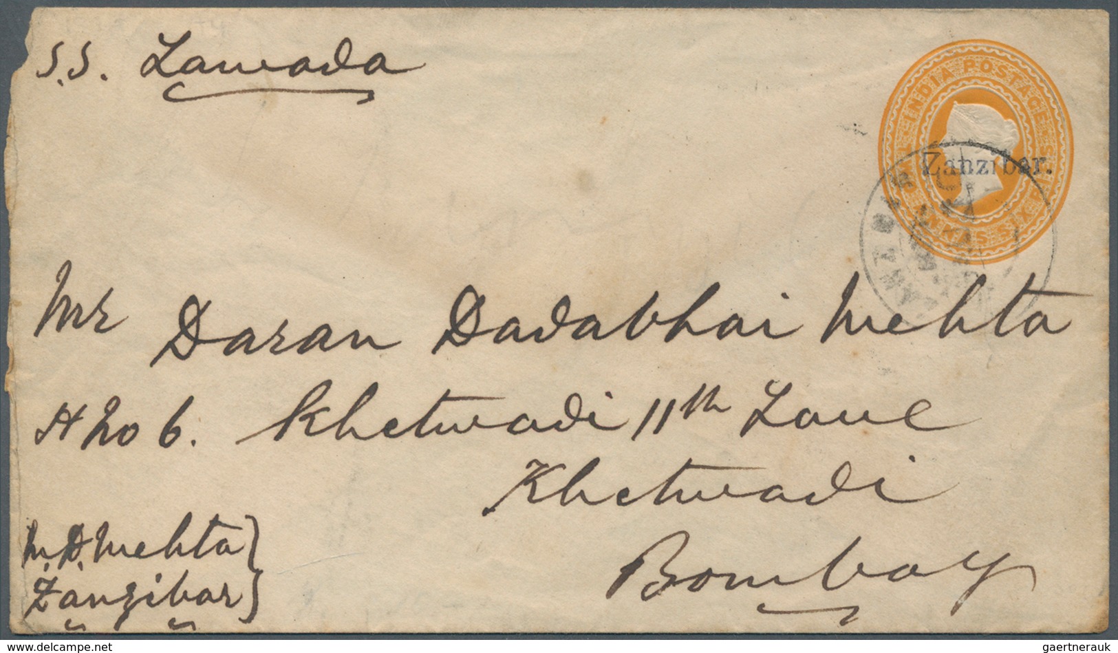 12713 Zanzibar - Ganzsachen: 1895/1896, Two Postal Stationary Envelopes With Diff. Overprints, One With In - Zanzibar (...-1963)