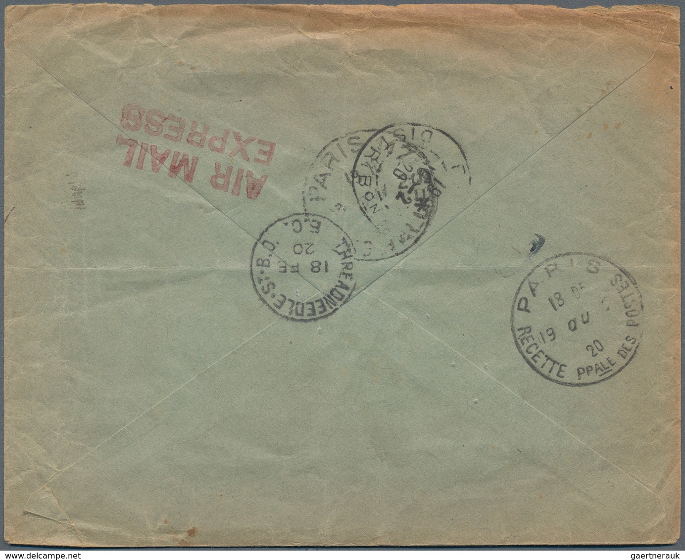 12855 Flugpost Europa: 1920, First Airmail UK-France: Great Britain, 2 1/2 D Blue KGV And 2 Sh 6 D Brown S - Sonstige - Europa