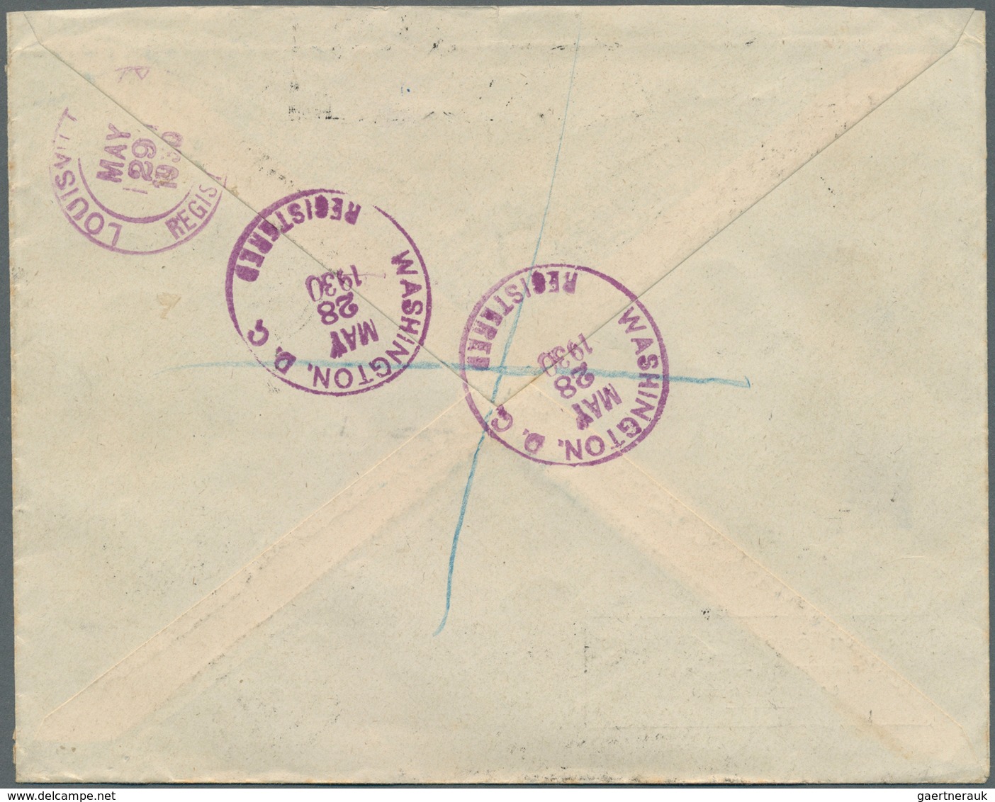 12862 Flugpost Europa: 1930: Registered Airmailcover Franked With 75 Dr (the Two High Values Of The 1930 I - Autres - Europe