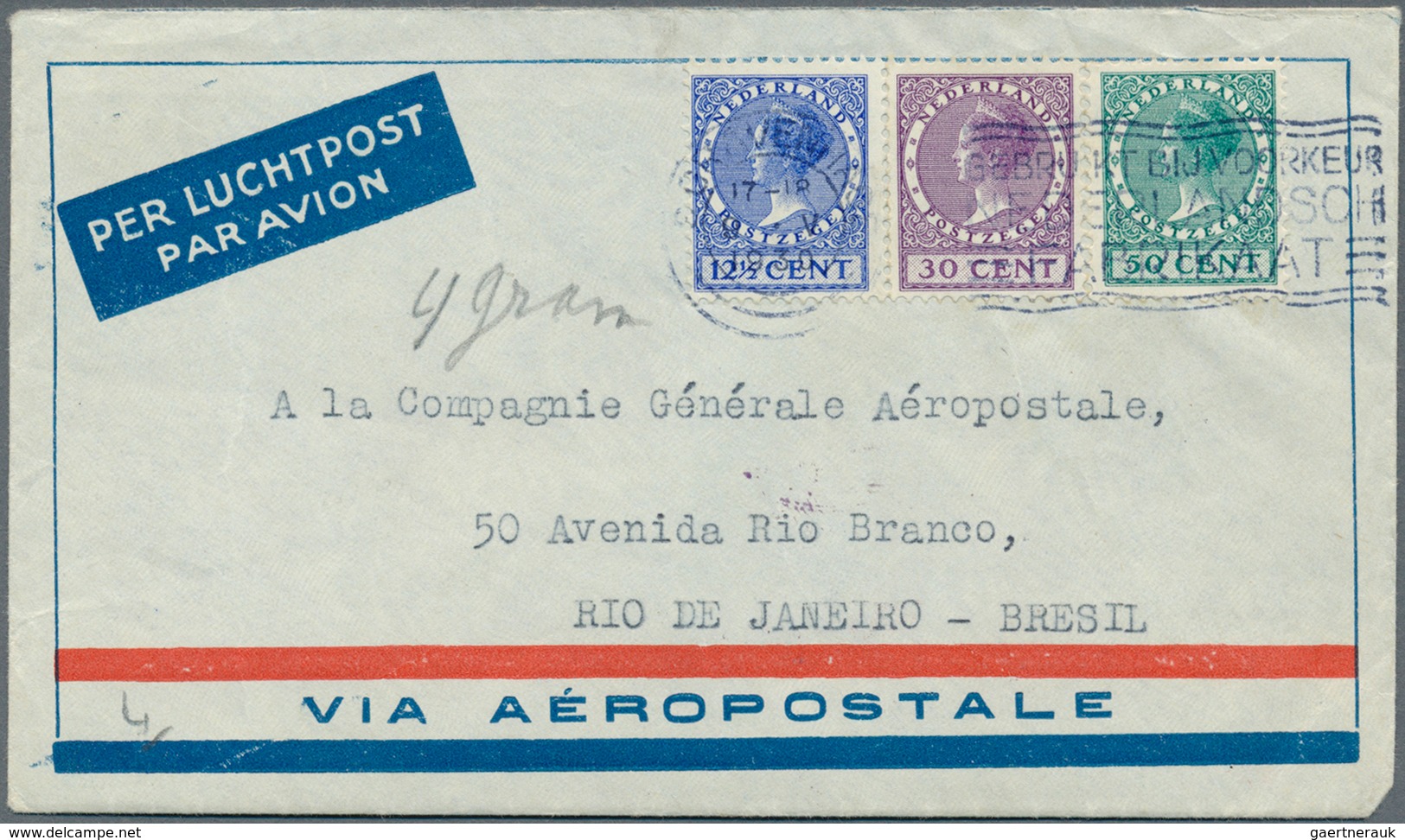 12863 Flugpost Europa: 1930. Air Letter (French Language) From "The Hague 9.9.35" By "Compagnie Générale A - Autres - Europe