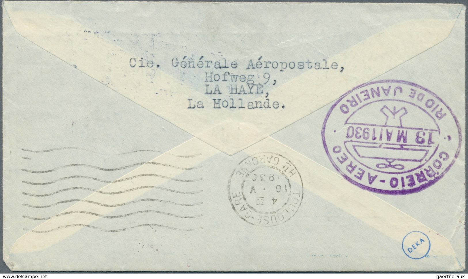 12863 Flugpost Europa: 1930. Air Letter (French Language) From "The Hague 9.9.35" By "Compagnie Générale A - Autres - Europe