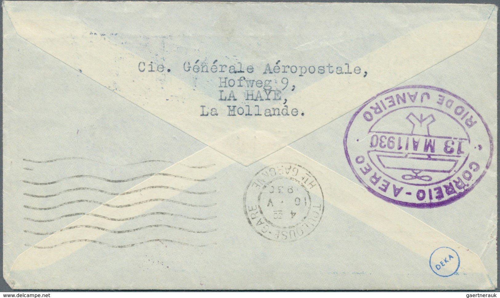 12863 Flugpost Europa: 1930. Air Letter (French Language) From "The Hague 9.9.35" By "Compagnie Générale A - Sonstige - Europa