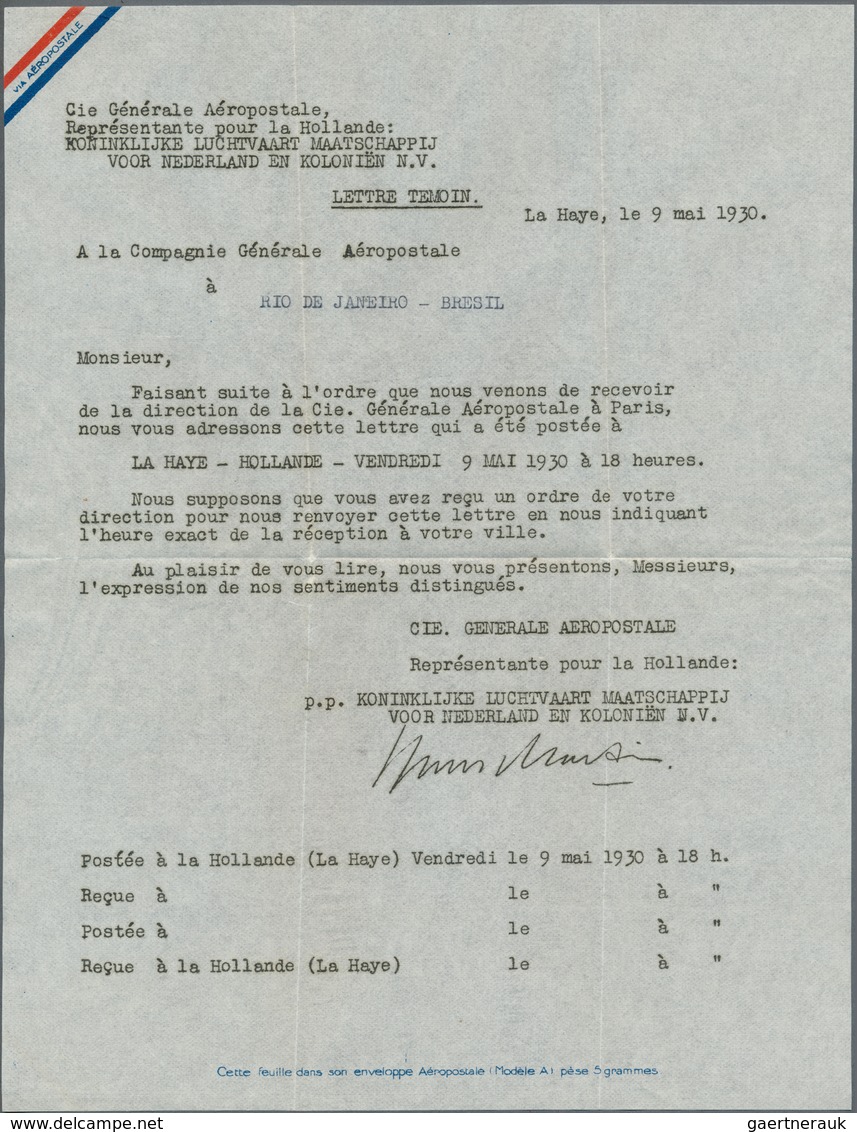 12863 Flugpost Europa: 1930. Air Letter (French Language) From "The Hague 9.9.35" By "Compagnie Générale A - Autres - Europe