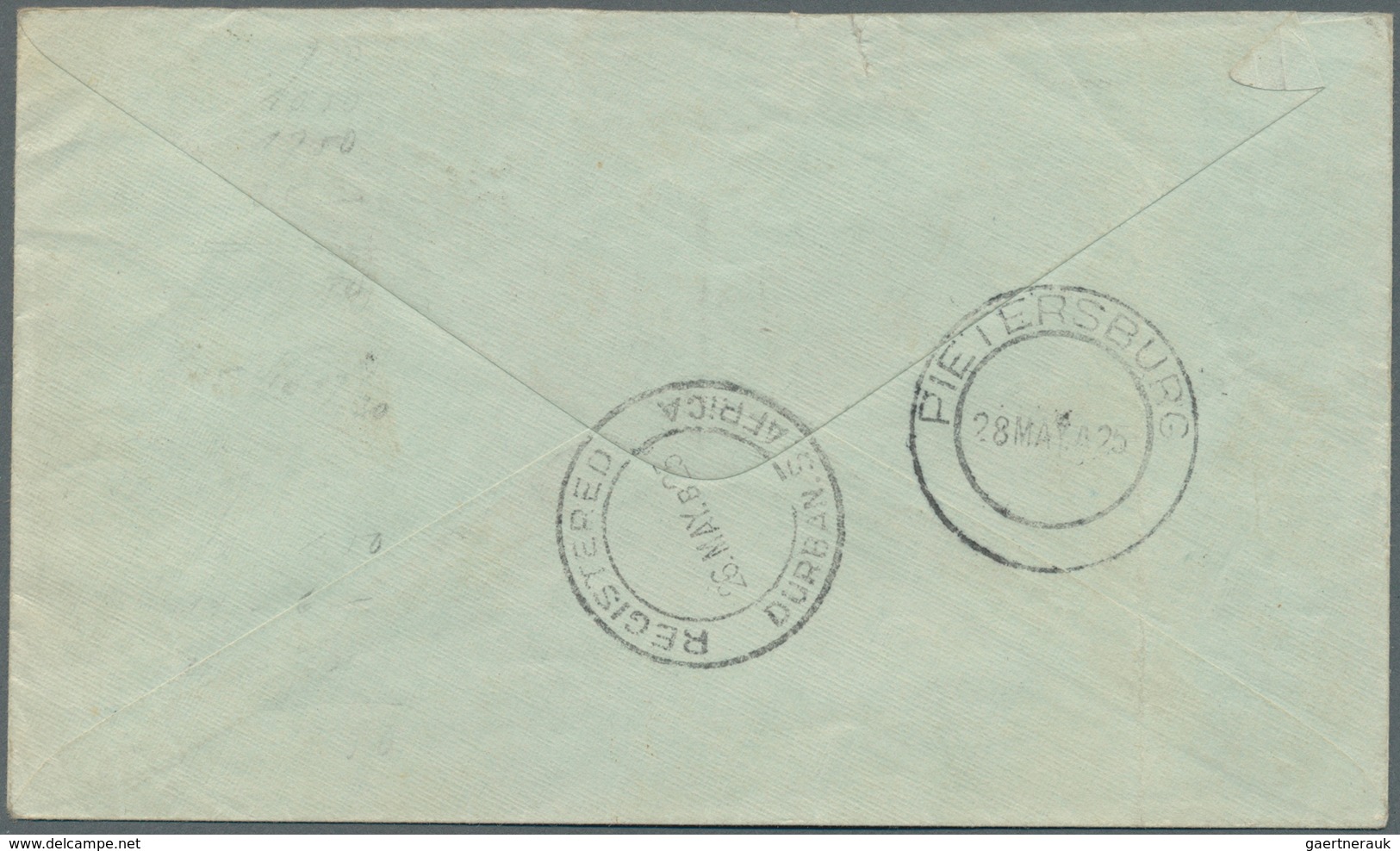 12880 Flugpost Übersee: 1925, Registered Letter With Complete Set Of 1925 Airmail Stamps And Additional 6 - Sonstige & Ohne Zuordnung
