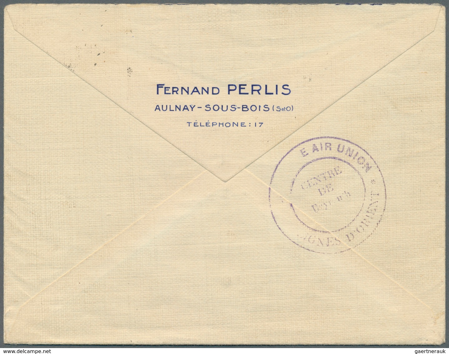 12886 Flugpost Übersee: 1929. BEYROUTH-MARSEILLE. Cover Bearing Violet Cachet. (Saul 27) - Sonstige & Ohne Zuordnung