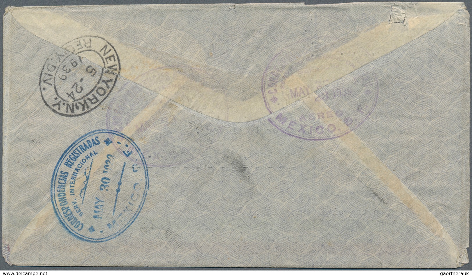 12901A Flugpost Übersee: 1939, SARABIA First Flight "MEXICO CITY - NEW YORK" Franked With Special 20 C Comm - Sonstige & Ohne Zuordnung