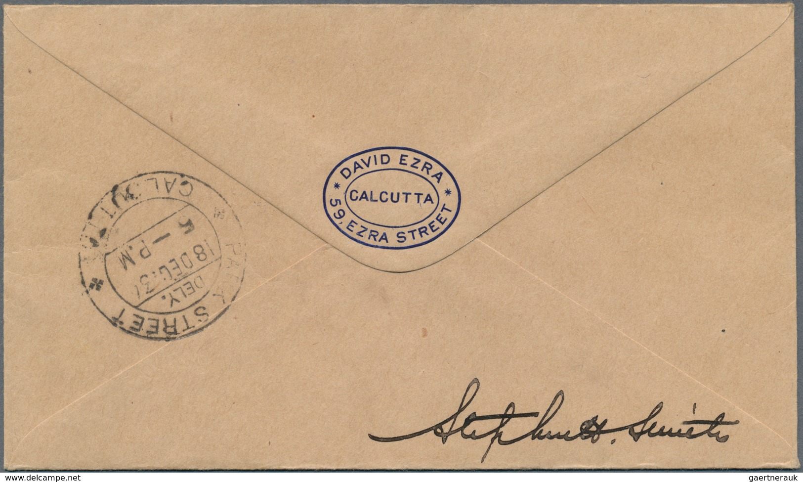 12910A Raketenpost: 1934, Saugor Island. Cover With One Line "By Rocket Mail", Red+white Vignette "Shore To - Autres & Non Classés