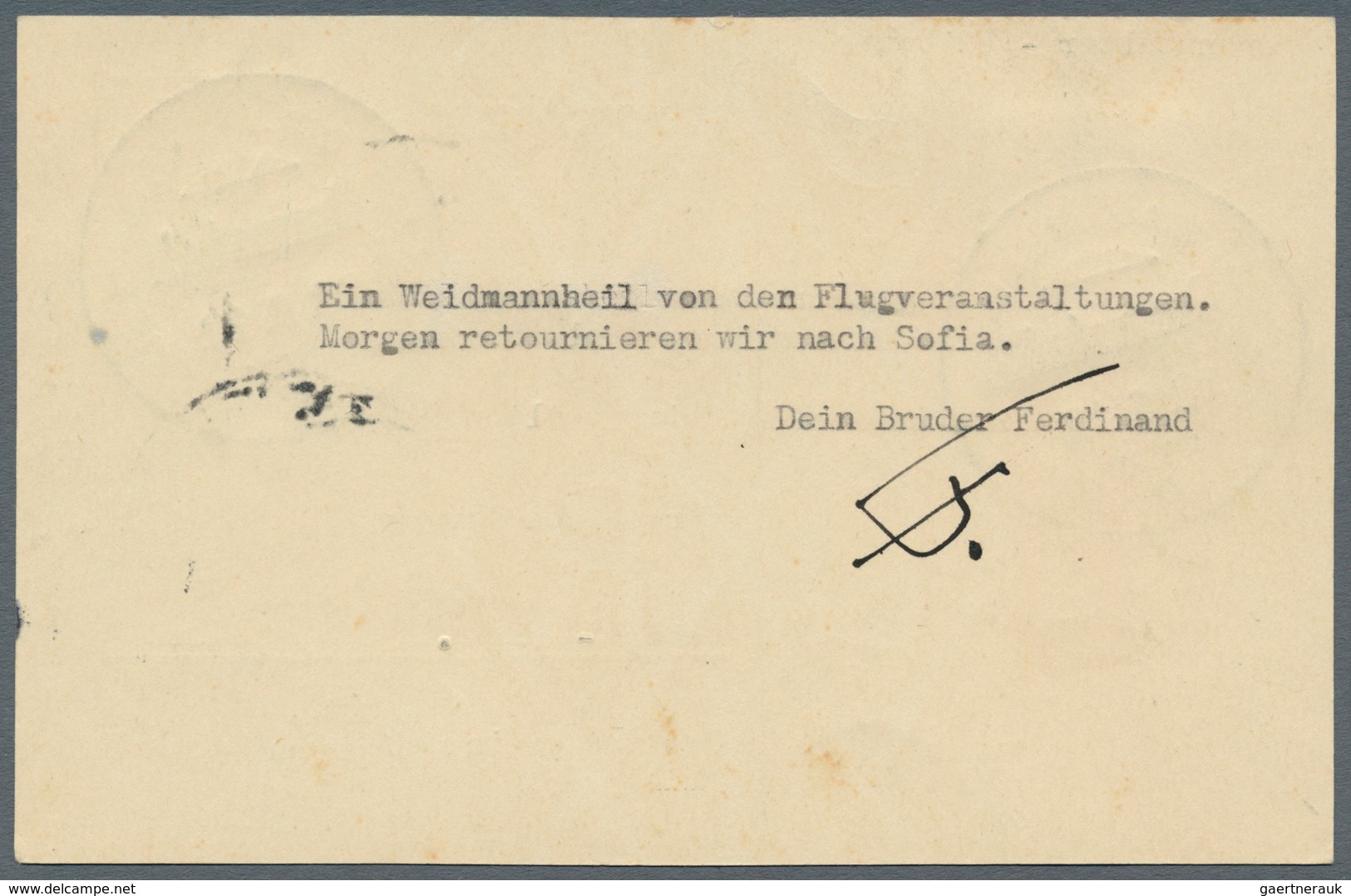 12960 Zeppelinpost Deutschland: 1912, 30 Pfg. Rhein/Main Auf 5 Pfg. Germania-Ganzsachenkarte Mit Flugstemp - Poste Aérienne & Zeppelin