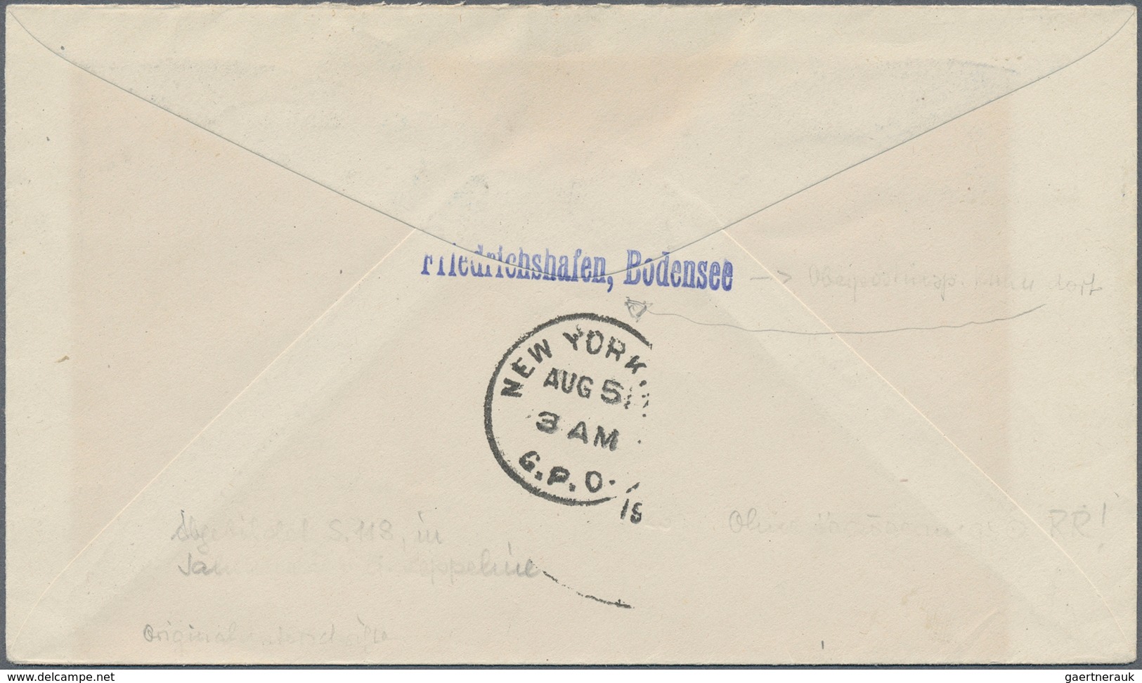 12984 Zeppelinpost Deutschland: 1929, VERSUCHTE AMERIKAFAHRT, Bordpostbrief OHNE Verzögerungsstempel, Mit - Poste Aérienne & Zeppelin