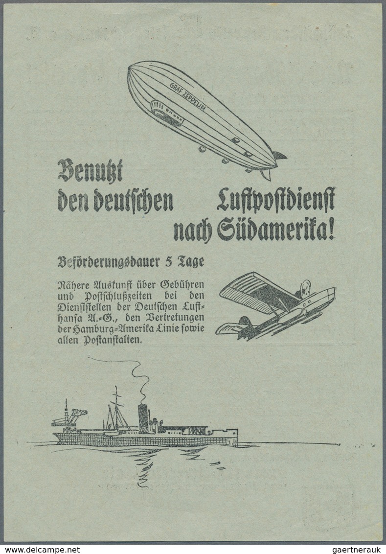 13054 Zeppelinpost Deutschland: 1934, 0246I, LZ 127 ERSTFAHRT 1934: 6 Pfg. Hindenburg Auf Zeppelinbild-Bor - Poste Aérienne & Zeppelin