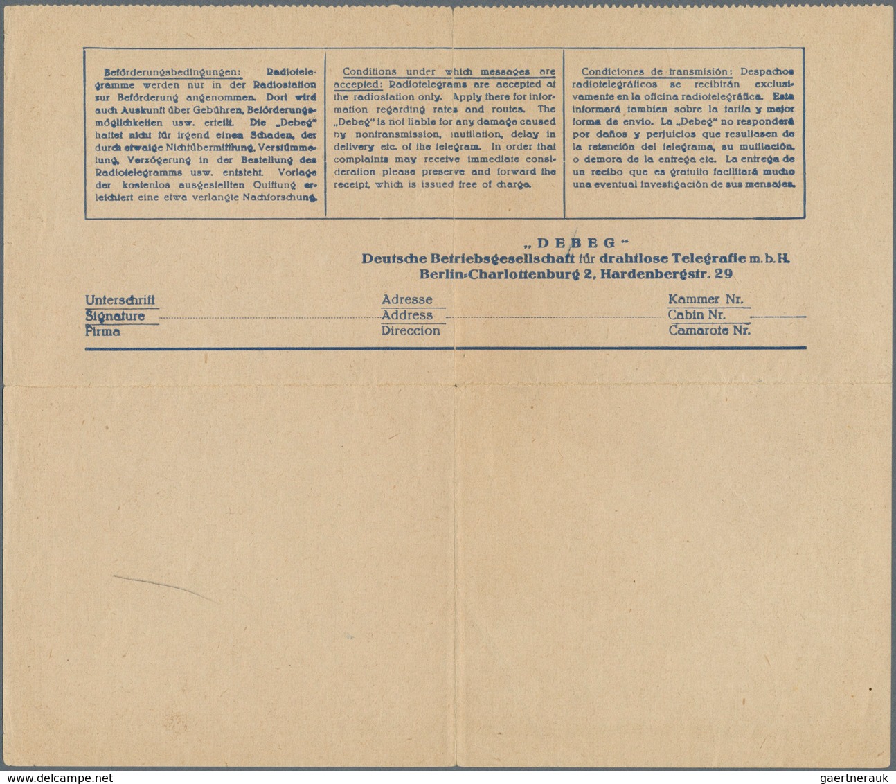 13083 Zeppelinpost Deutschland: 1935, Radio-Telegramm Mit Abb. Zeppelin Und Inschrift "L.S. Hindenburg, Un - Poste Aérienne & Zeppelin