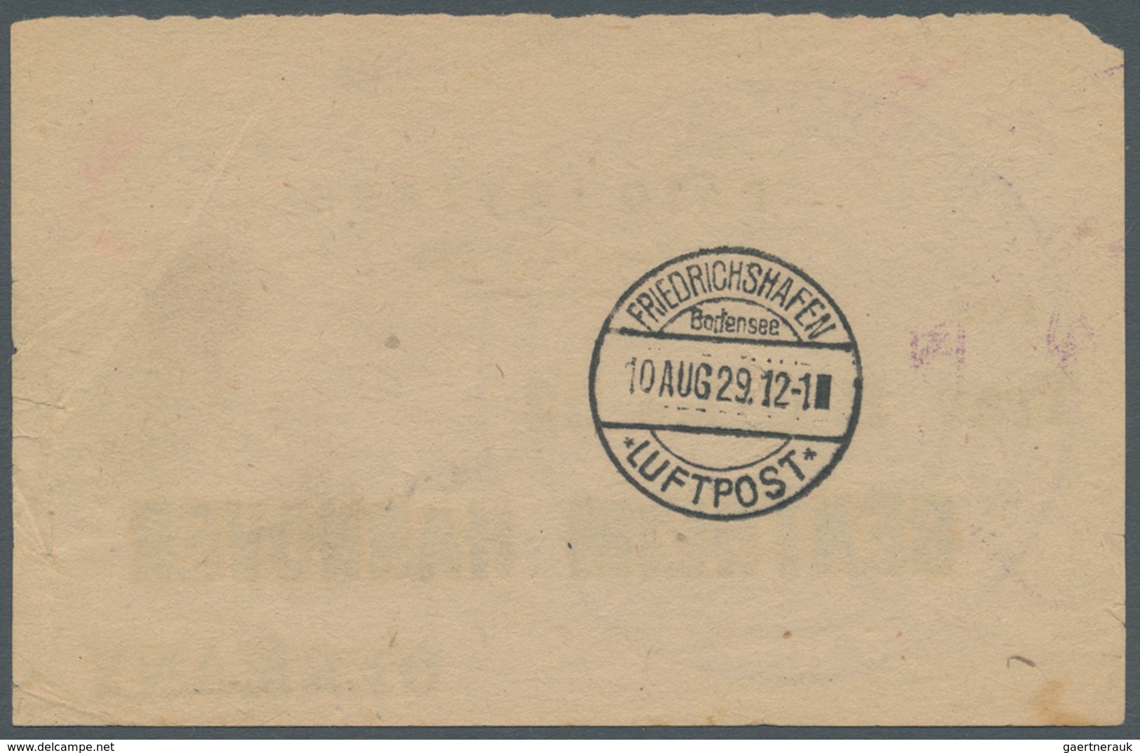 13236 Zeppelinpost Übersee: 1929, Weltrundfahrt, Amerikanische Post, Umschlagetikett Der US-Post Für 50 Vo - Zeppelins