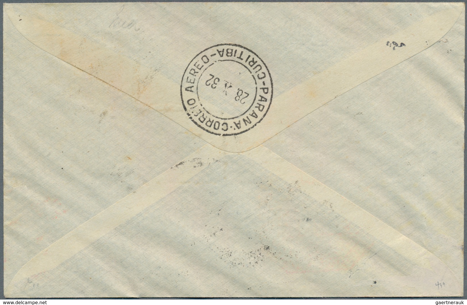 13244 Zeppelinpost Übersee: 1932: MAROKKO (französisch)/9. SAF 1932. Fantastischer Brief Mit 4 Marken Bunt - Zeppelins