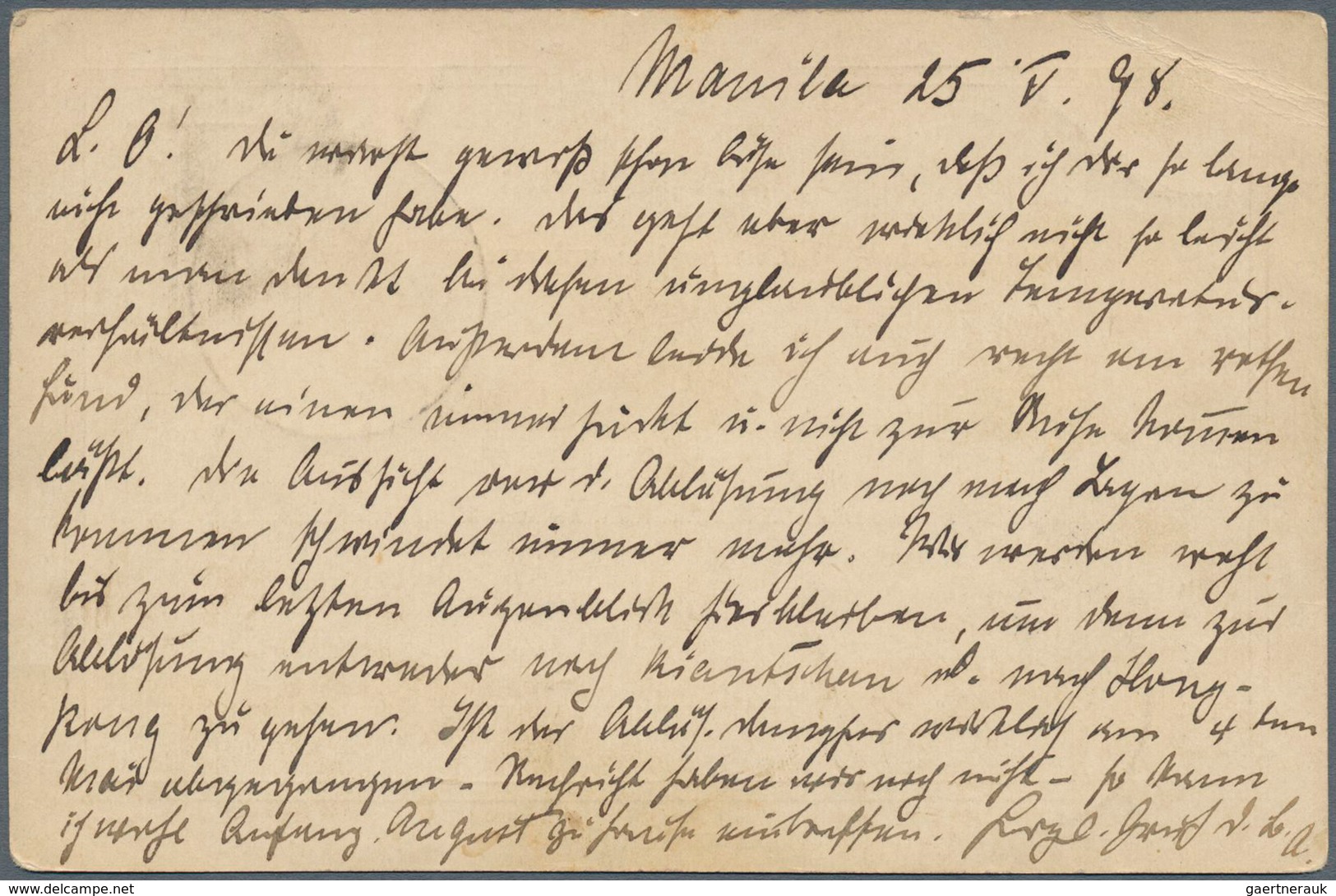 13279 Deutsche Schiffspost - Marine: 1898, 10 Pfg. Marine-Schiffspostganzsachenkarte Mit Klarem Stempel "M - Autres & Non Classés