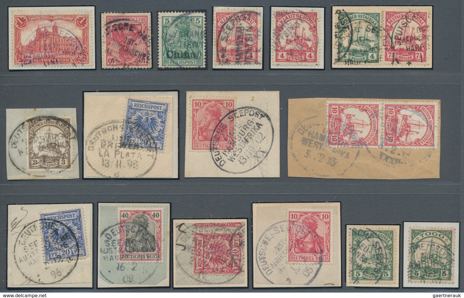 13283 Deutsche Schiffspost Im Ausland - Seepost: 1891-1927, Starkes Stempel-Lot Deutsche Seepost Bzw, Mari - Sonstige & Ohne Zuordnung