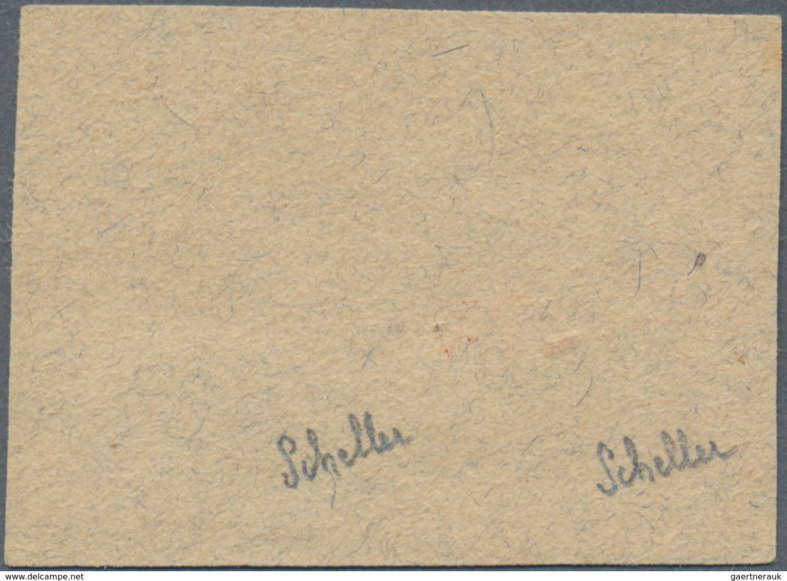 13321 Albanien: Albania, 1913, 1 Piaster Blue Of Turkey Pair With RED (instead Of Normal Black) Handstamp - Albanie