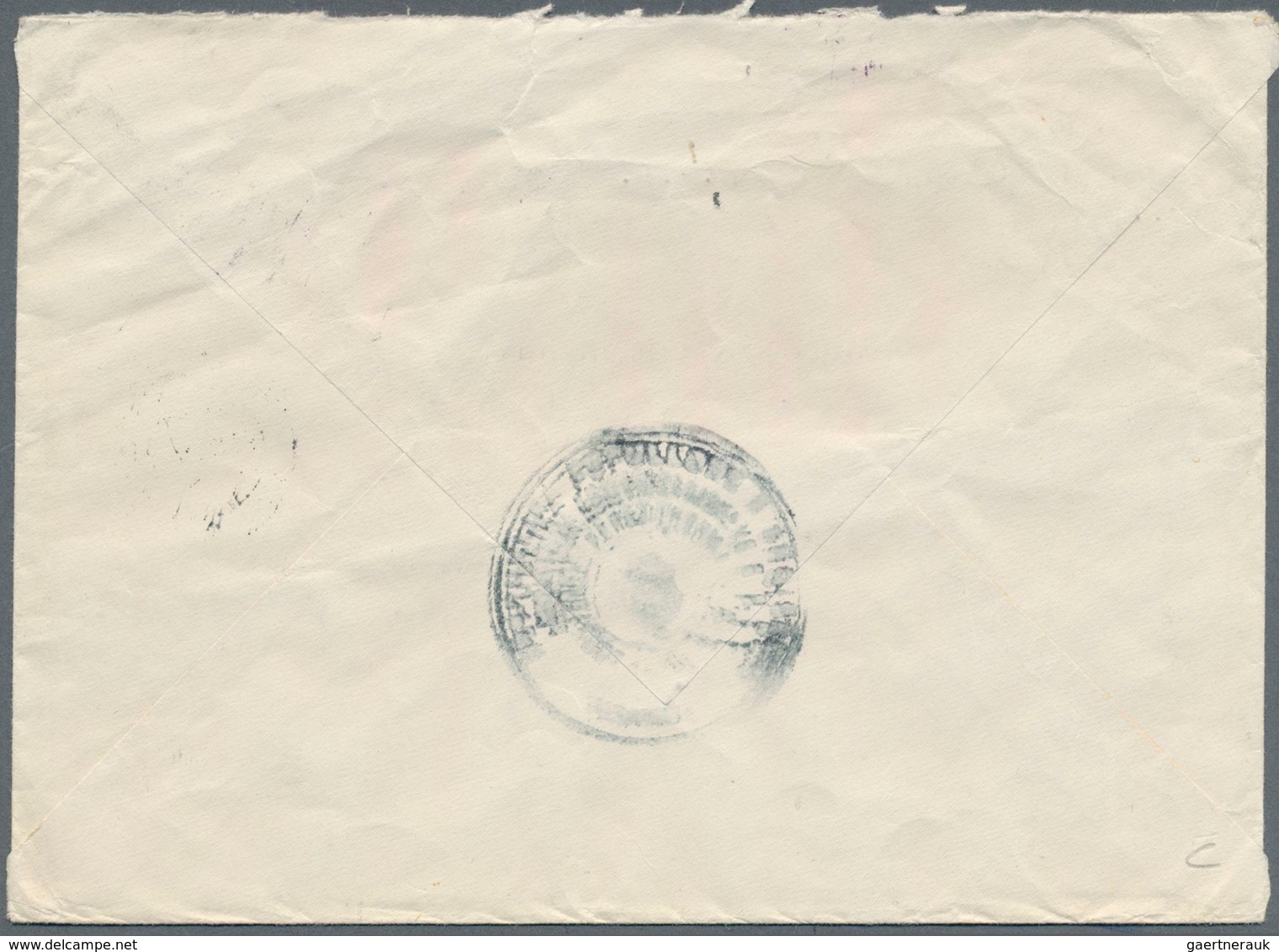 13338 Albanien: 1957/1960, 12 L Lilac Restoration, Single Franking On Registered Cover From The Albanian C - Albanien