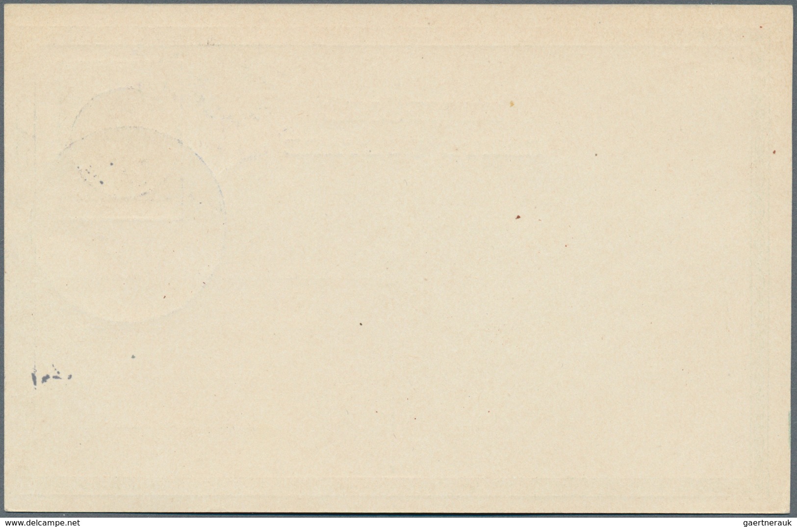 13344 Albanien - Lokalausgaben: 1914, VALONA: 5 Q. Green Postal Stationery Card With Double Circle Ovp "PO - Albanien