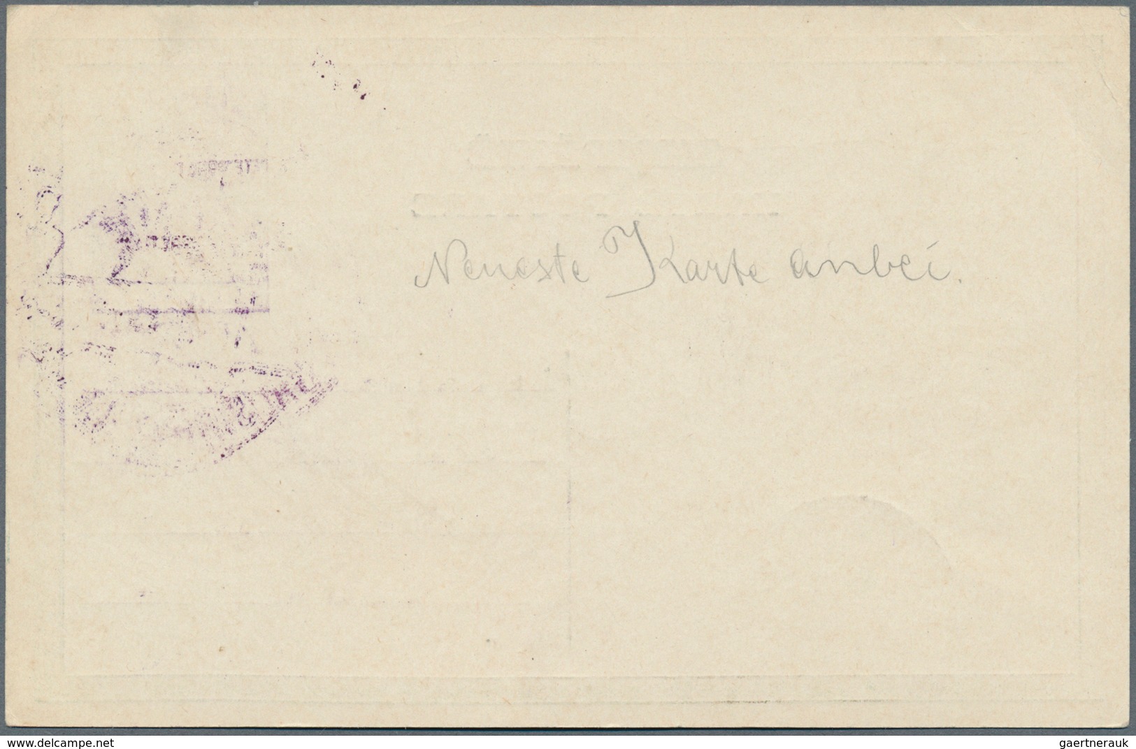 13352 Albanien - Ganzsachen: 1914, 5 Q. Green Postal Stationery Card With Ovp "7.Mars / 1491 RROFTE MBRETI - Albanie