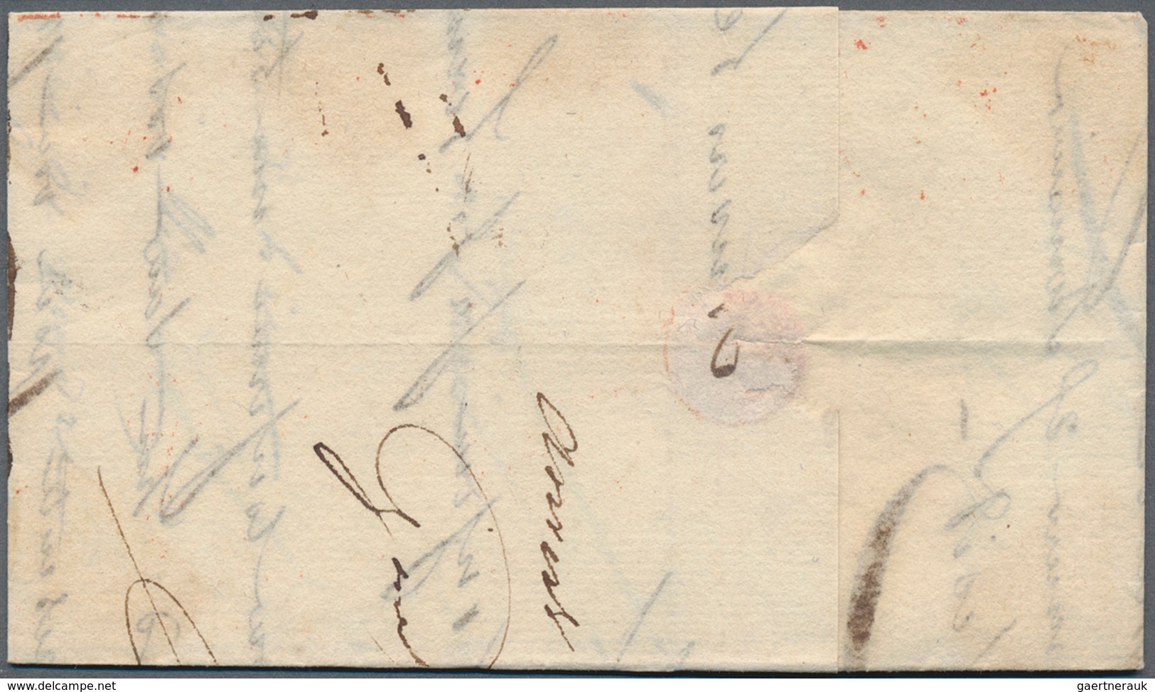 13365 Belgien - Vorphilatelie: 1837/1842, Three Very Fine Folded Letters From ANVERS Each With Red Double - 1794-1814 (Französische Besatzung)