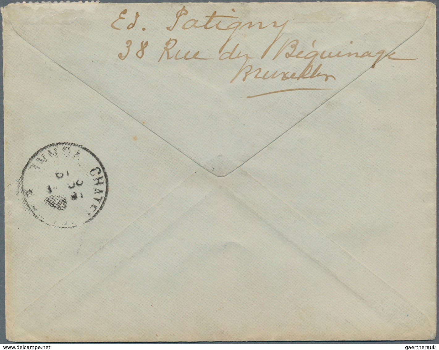 13390 Belgien: 1920 (16.1.), Albert I. Mit Stahlhelm 2 Fr. Lila Einzelfrankatur Auf R-Brief Von Brüssel Na - Sonstige & Ohne Zuordnung