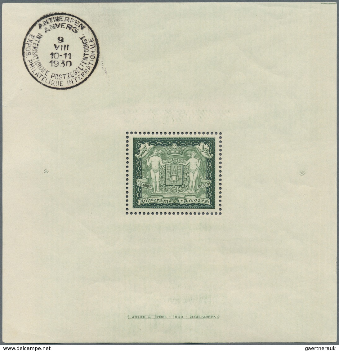 13393 Belgien: 1930, Blockausgabe Phil. Ausstellung, Postfrisch Wie Im Michel Beschrieben (Häufig Ist Ein - Autres & Non Classés