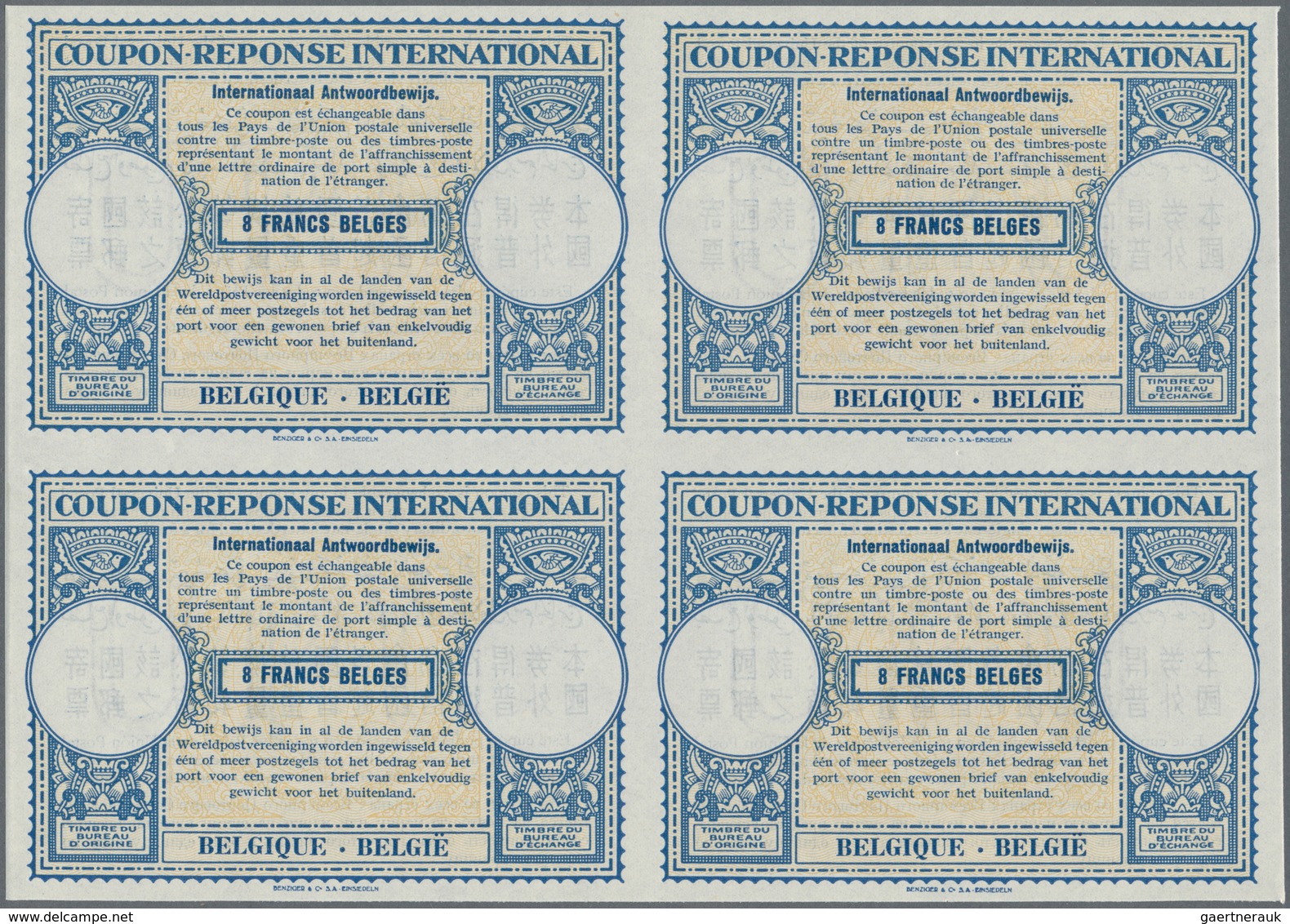 13432 Belgien - Ganzsachen: 1948/1953. Lot Of 2 Different Intl. Reply Coupons (London Type) Each In An Unu - Autres & Non Classés