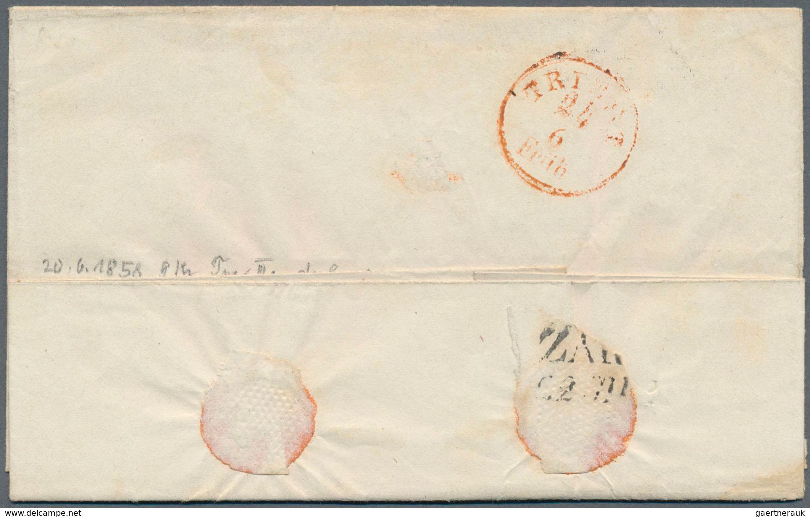 13437 Bosnien Und Herzegowina: 1858, 6 Kr. Blau, Allseits Breitrandig Mit L2 "MEKTOVICH 20.JUN." Auf Kompl - Bosnien-Herzegowina