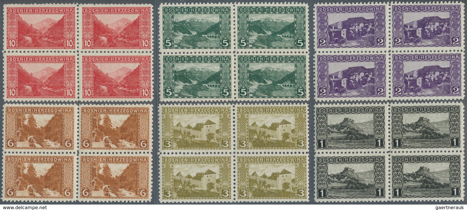 13439 Bosnien Und Herzegowina: 1906, Serie = Freimarken-Ausgabe Prof. K. Moser - Postfrischer Satz, Perfek - Bosnie-Herzegovine