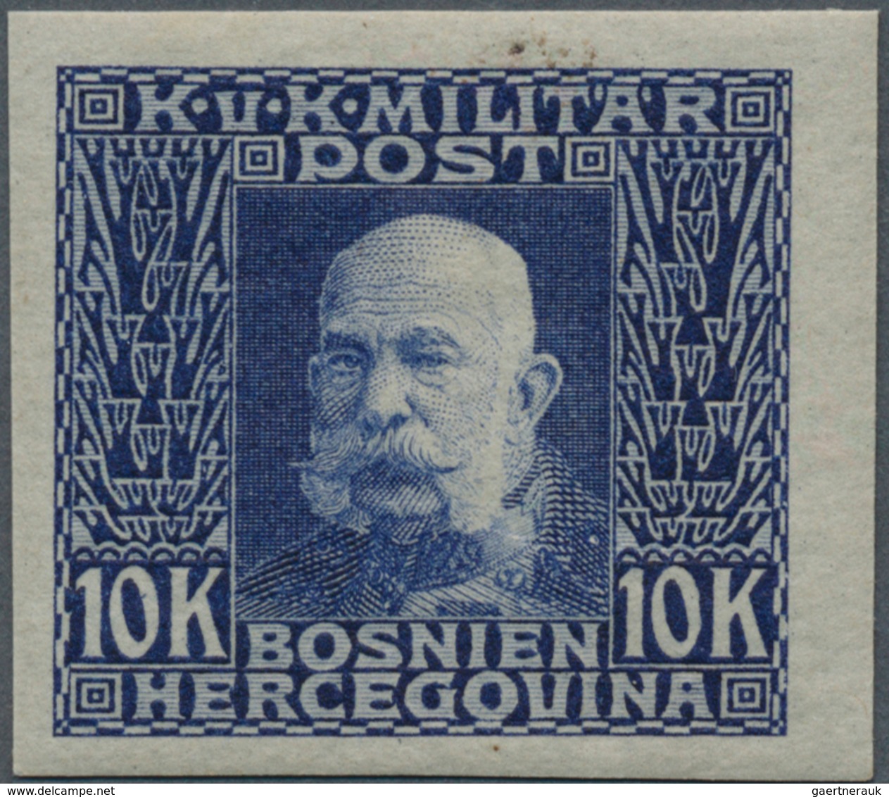 13441A Bosnien Und Herzegowina: 1912/1914, Freimarken Franz Joseph, 1 H. Bis 10 Kr. Ungezähnt, Kompletter S - Bosnien-Herzegowina