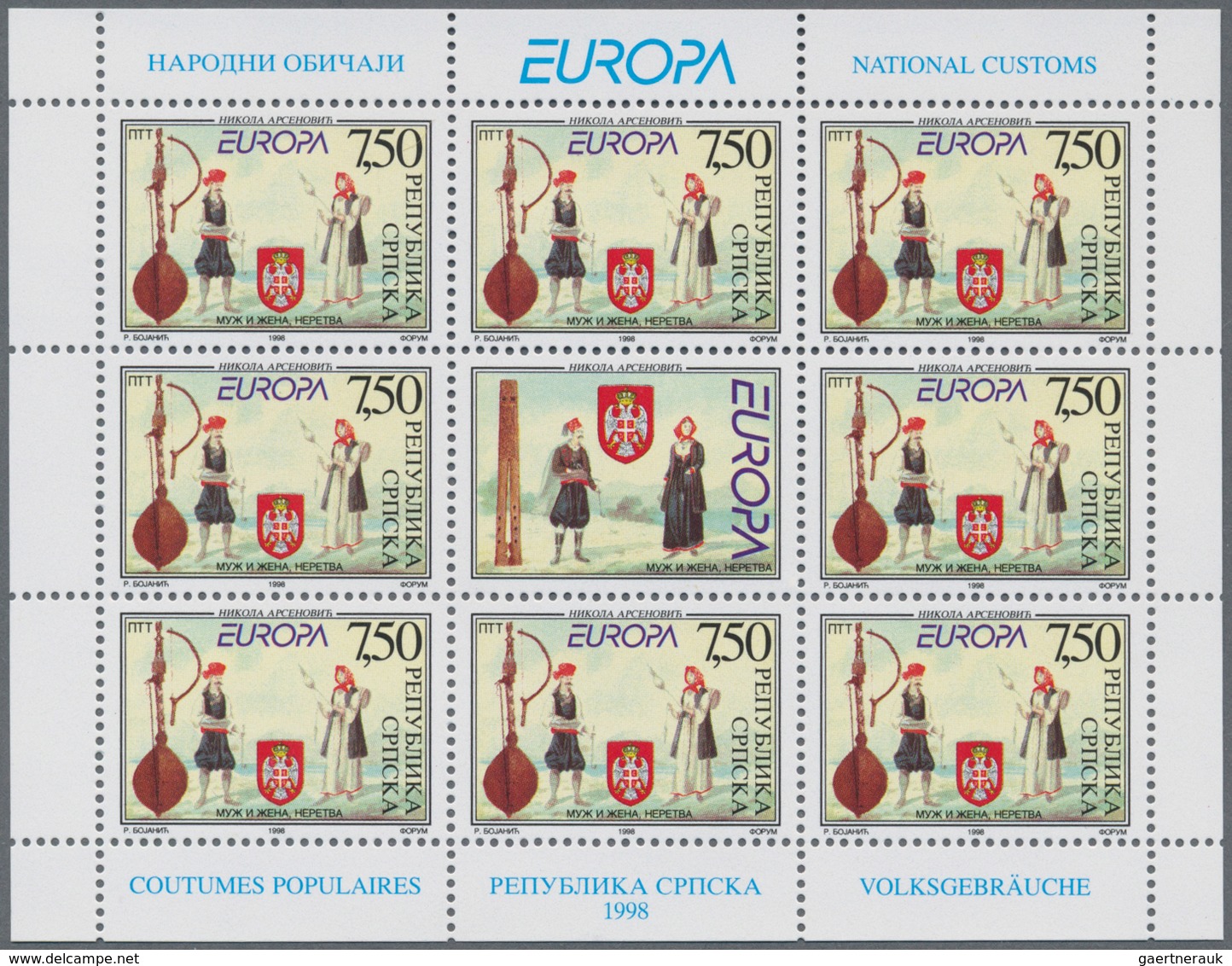 13444 Bosnien Und Herzegowina - Serbische Republik: 1997/1998; 2000, All Europa Issues Of These Years In L - Bosnie-Herzegovine