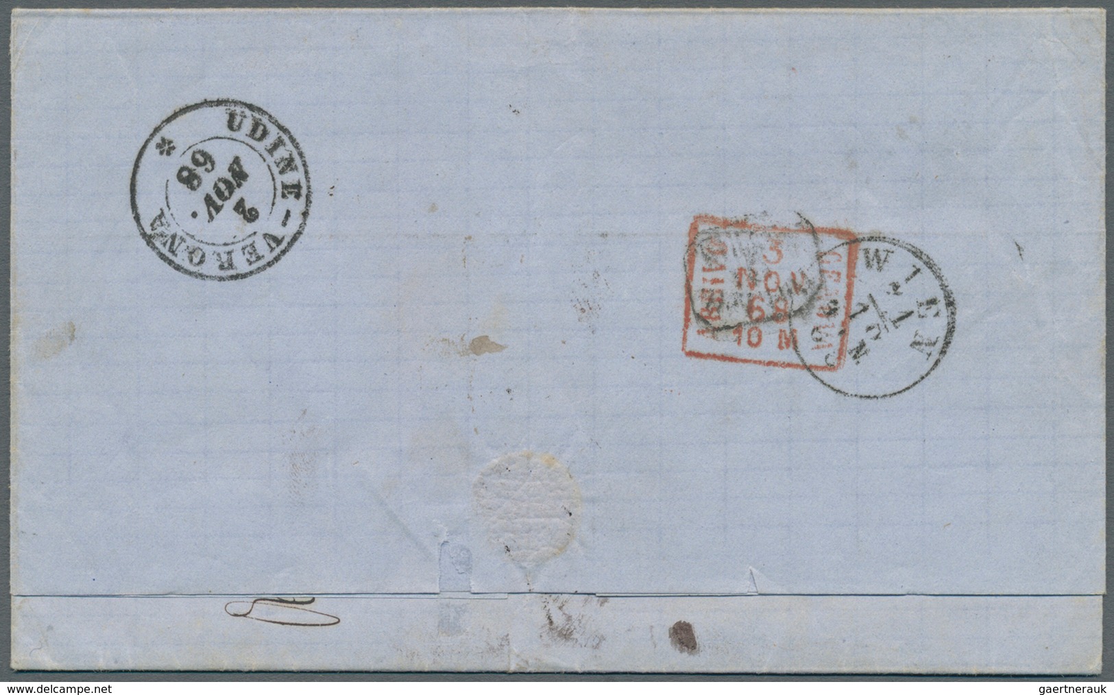 13451 Bulgarien: 1868, Lettersheet With Complete Message From Varna To Genova, Bearing Clear Strike Of Thi - Briefe U. Dokumente